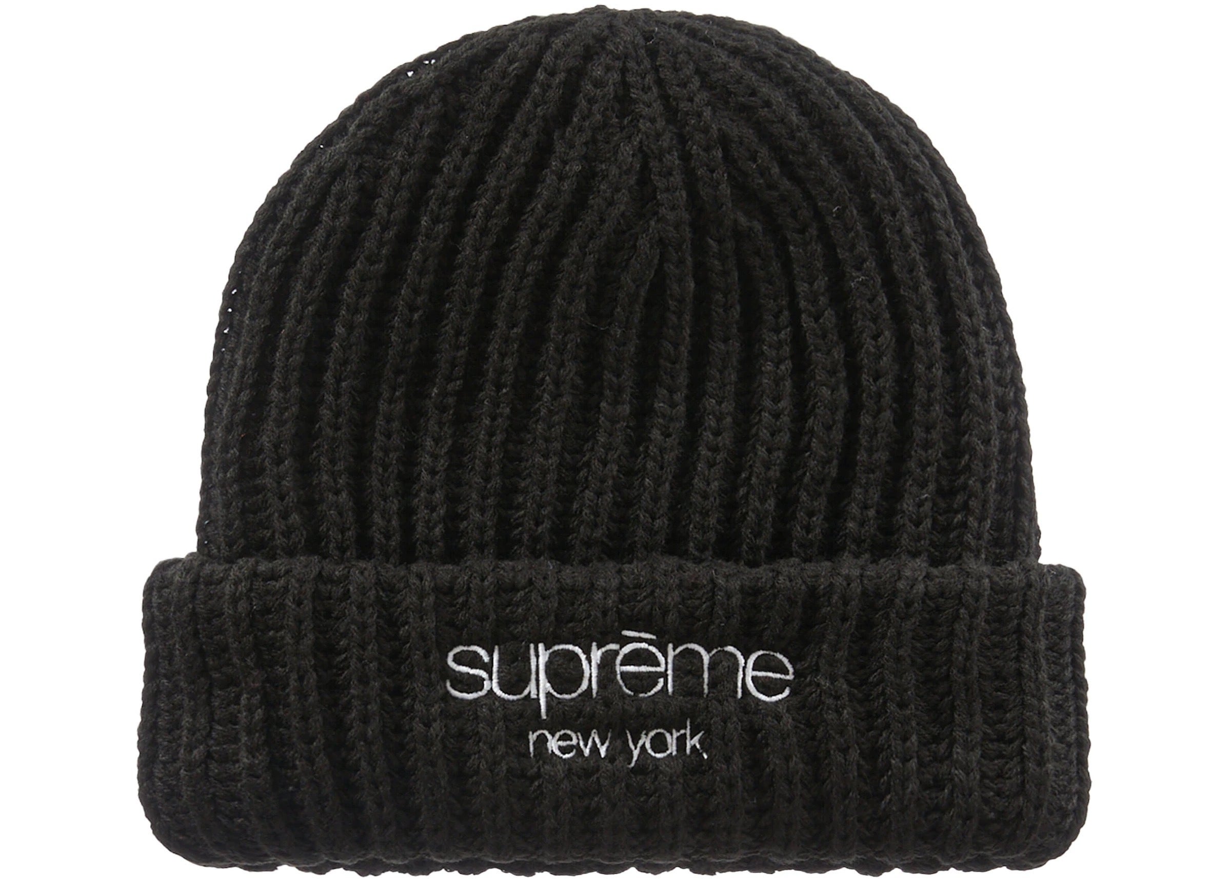 Supreme Ribbed Beanie (FW22) Black | Heatcheck